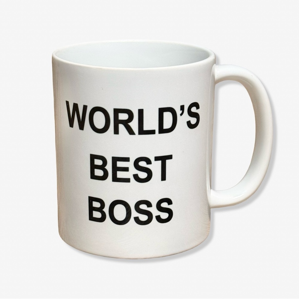 Orca Coatings Black White The World’s Best Boss Office Funny Coffee Cup Mug Gift